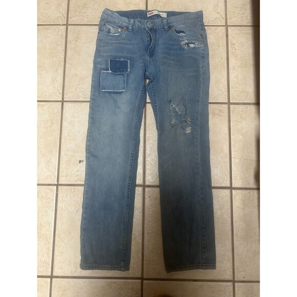 Levi's Other - Levis 511 jeans boys size 18 29X29 patchwork distressed 5 pocket light wash